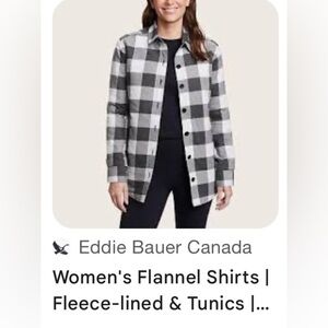 Eddie Bauer Women oversized plaid flannel shacket,jacket.Heavy flannel shirt